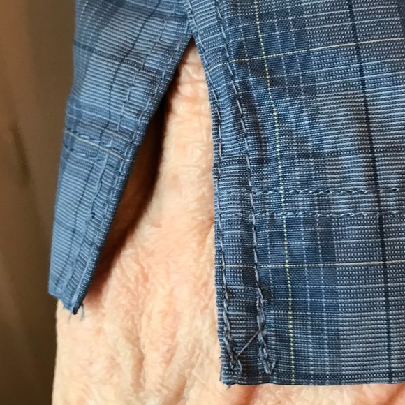 GH Bass Earth Blue Plaid Short Sleeve Two Pocket Men's Shirt Large - Picture 10 of 16